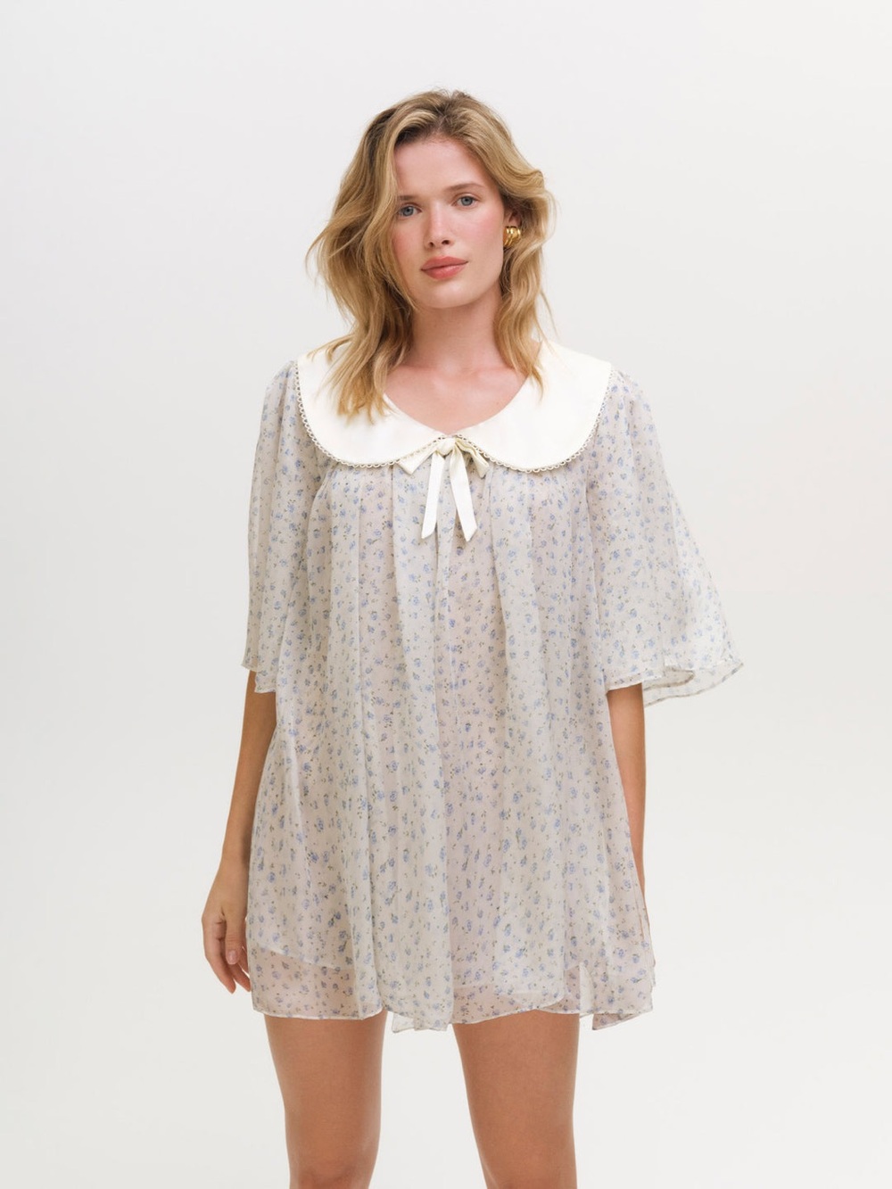 $259 NWOT For Love & Lemons Cape Cod Babydoll Mini Dress Sz X-Small